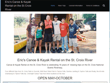 Tablet Screenshot of ericscanoerental.com